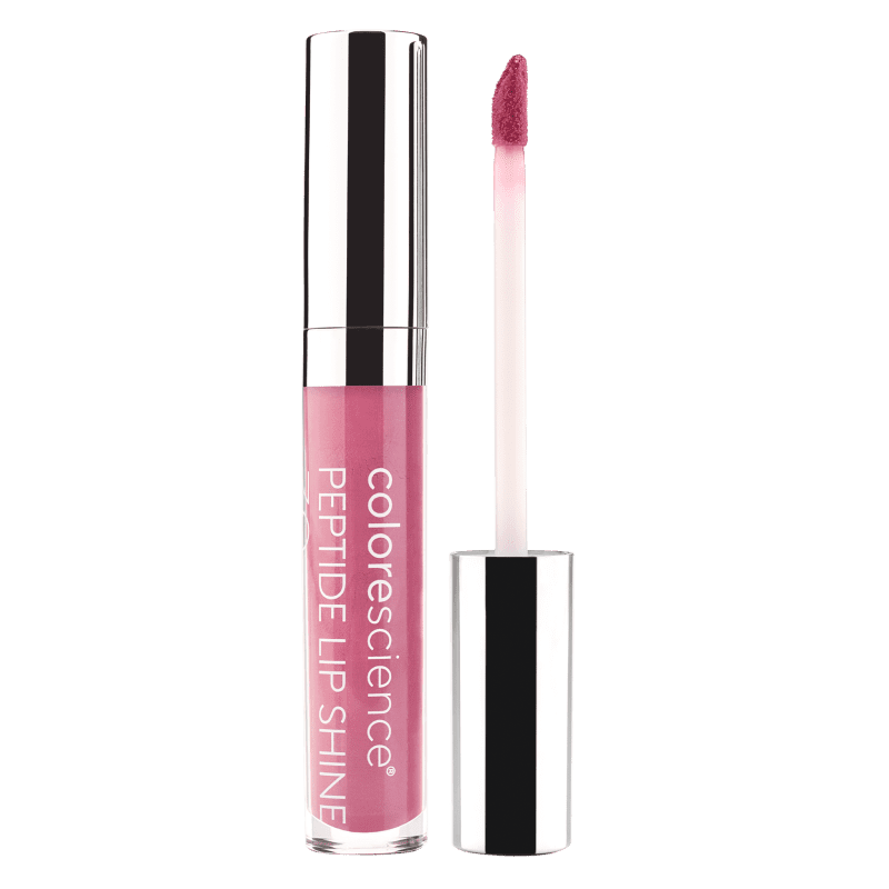 Peptide Lip Shine SPF 30 pink bottle || pink