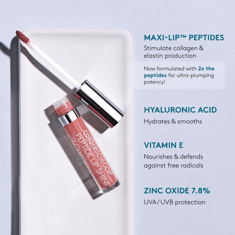 new Lip Shine SPF 30 infographic